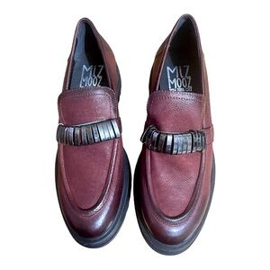 MIZ MOOZ Fergus Women's Leather Merlot Platform Loafer sz 39  NIB